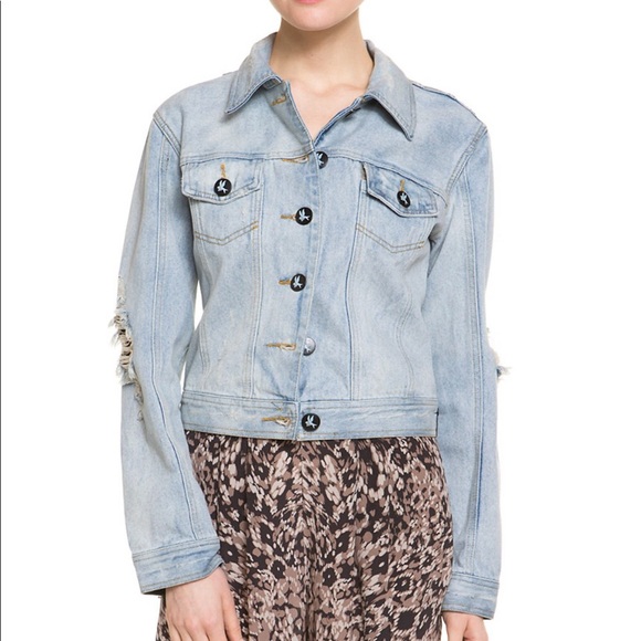 One Teaspoon Jackets & Blazers - One Teaspoon “Rebel Hell” Light Wash Denim Jacket